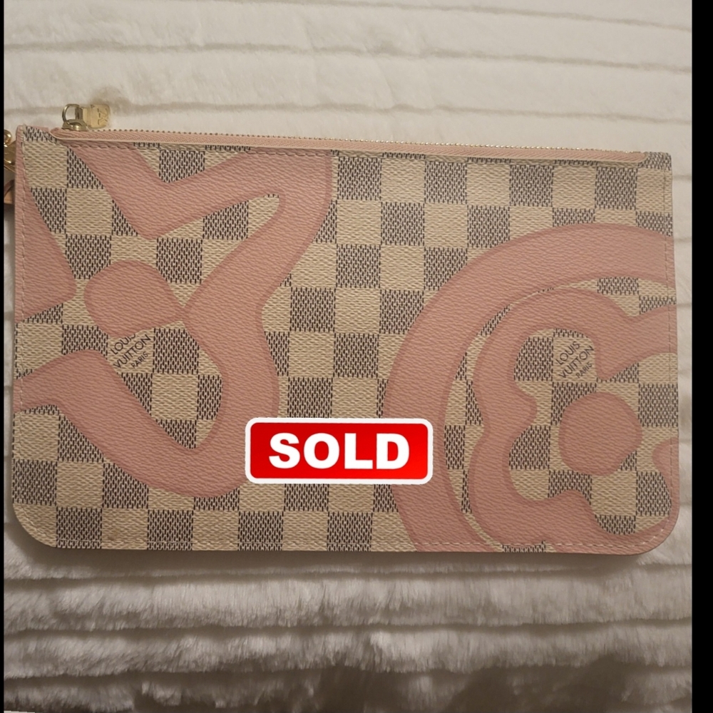 Louis Vuitton Neverfull Azur Tha Rose - Pouch only.